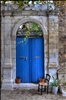 blue door